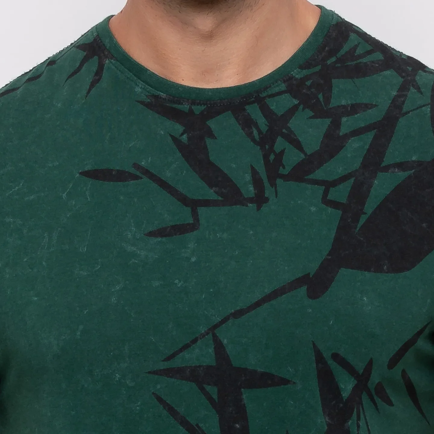 Green Regular Fit Men's T-Shirt by Being Human Clothing - Image 5