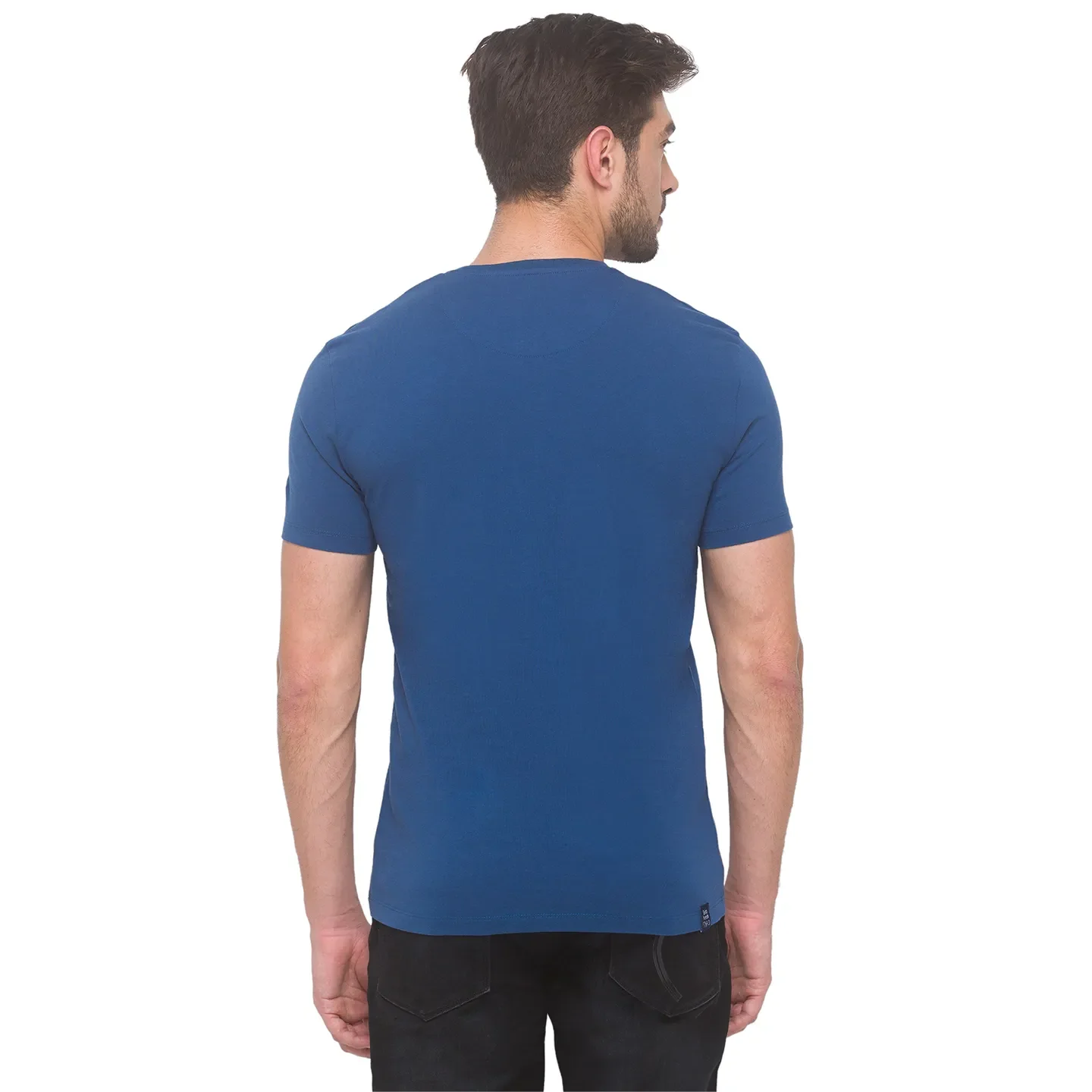 Blue Regular Fit Men's Short Sleeves T-Shirt by Being Human Clothing