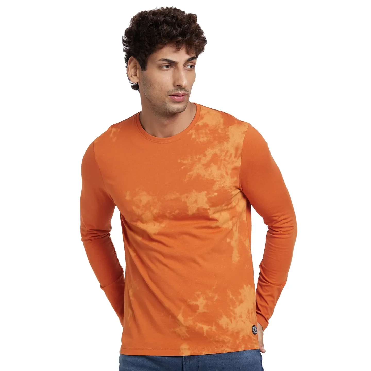 Gold Flam Regular Fit Round Neck Men's T-Shirt by Being Human Clothing