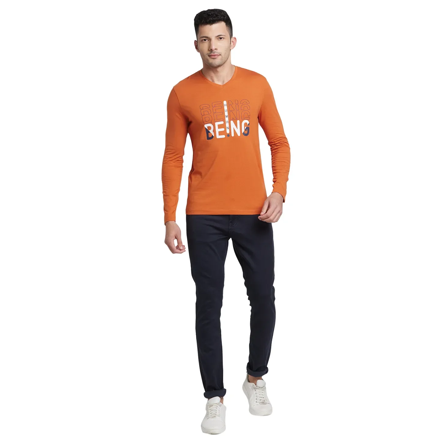 Gold Flam Regular Fit Round Neck Men's T-Shirt by Being Human Clothing - Image 5
