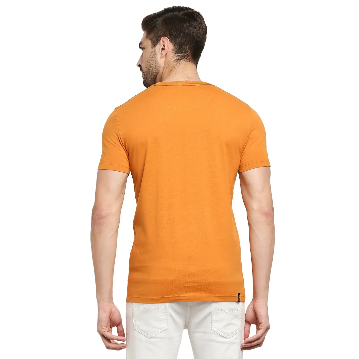 Yellow Regular Fit Men's Short Sleeves T-Shirt by Being Human Clothing - Image 4