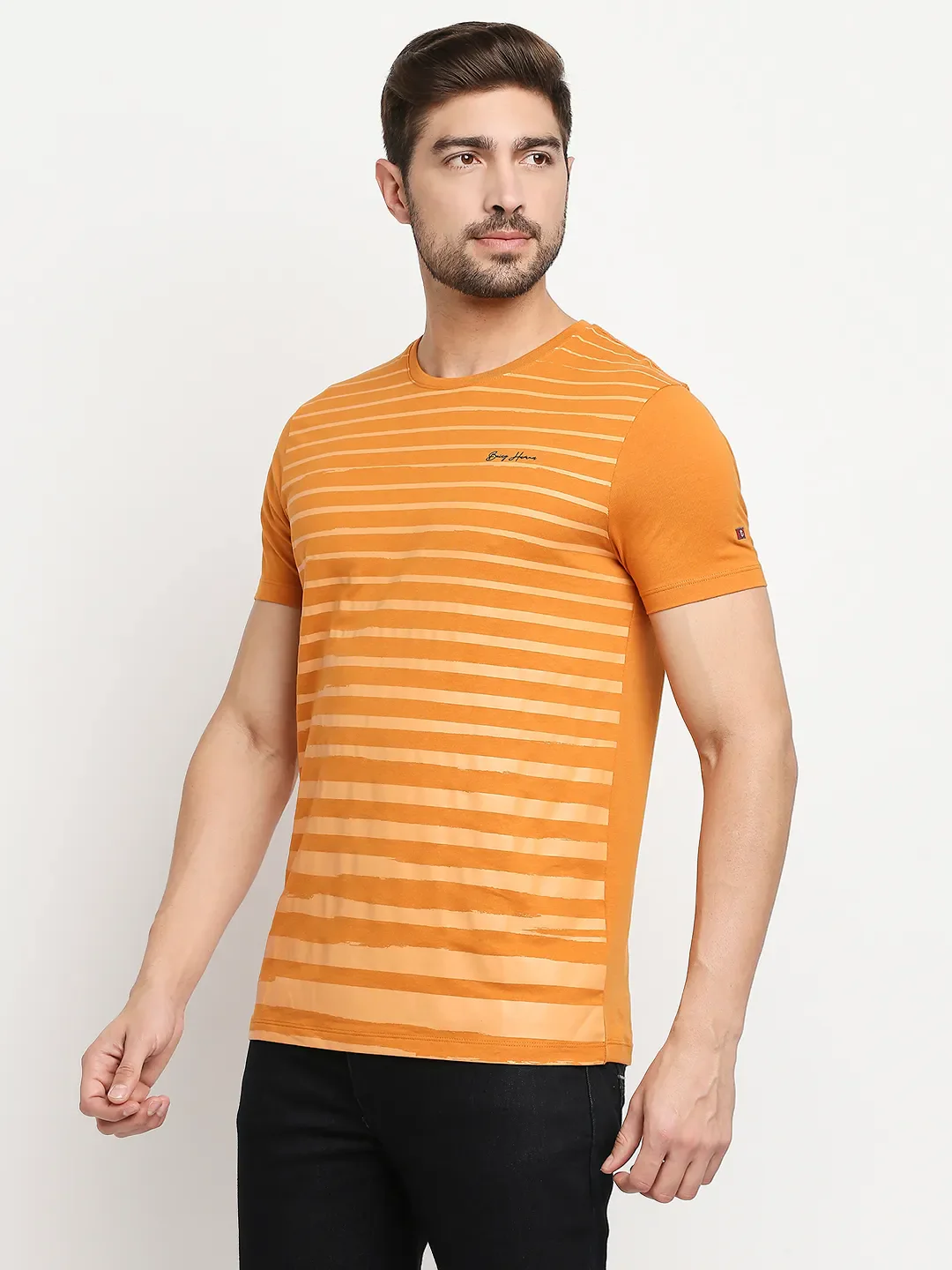 Golden Oak Regular Fit Round Neck Men's T-Shirt by Being Human Clothing - Image 2