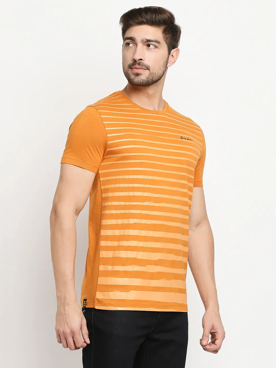 Golden Oak Regular Fit Round Neck Men's T-Shirt by Being Human Clothing - Image 3
