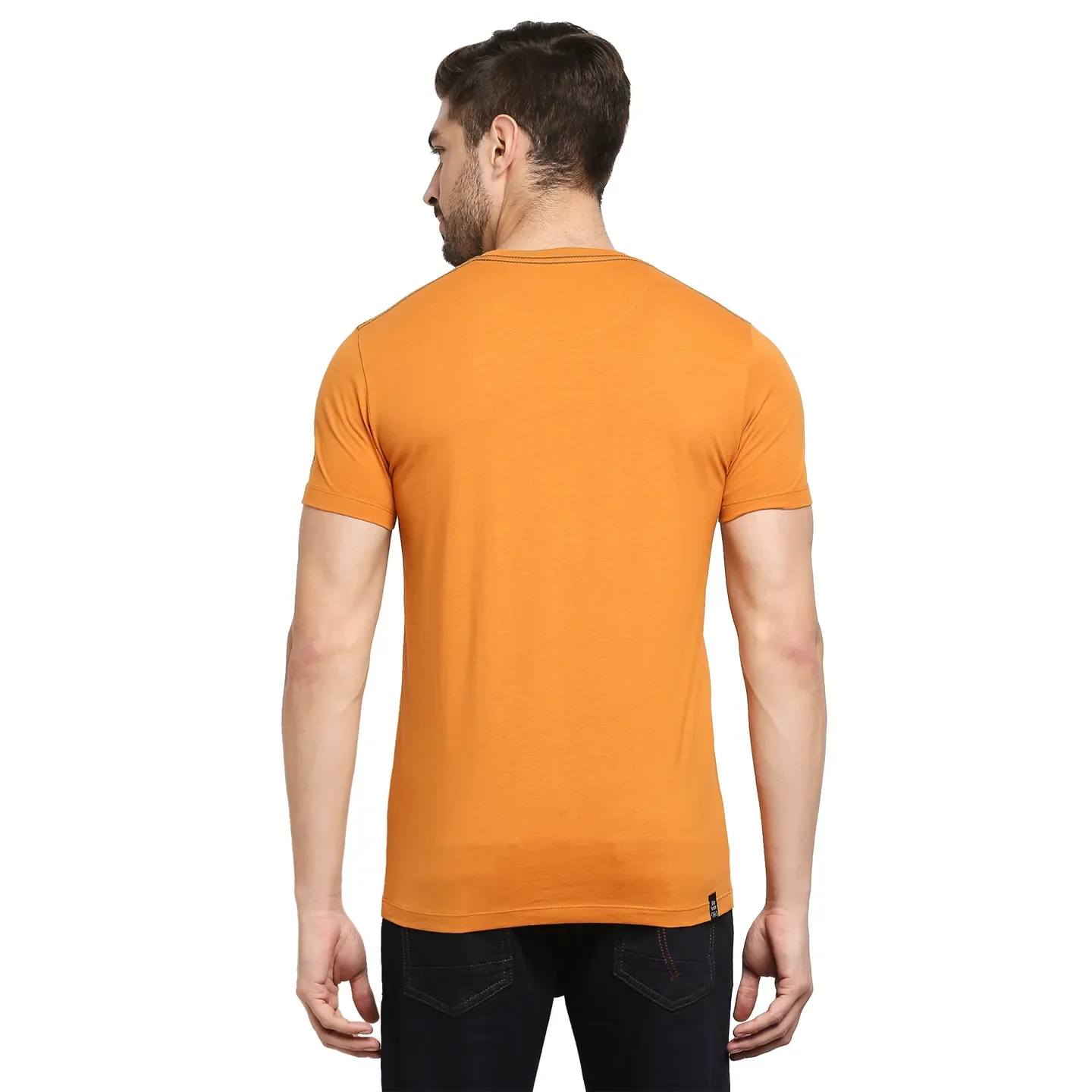 Yellow Regular Fit Men's Short Sleeves T-Shirt by Being Human Clothing - Image 4