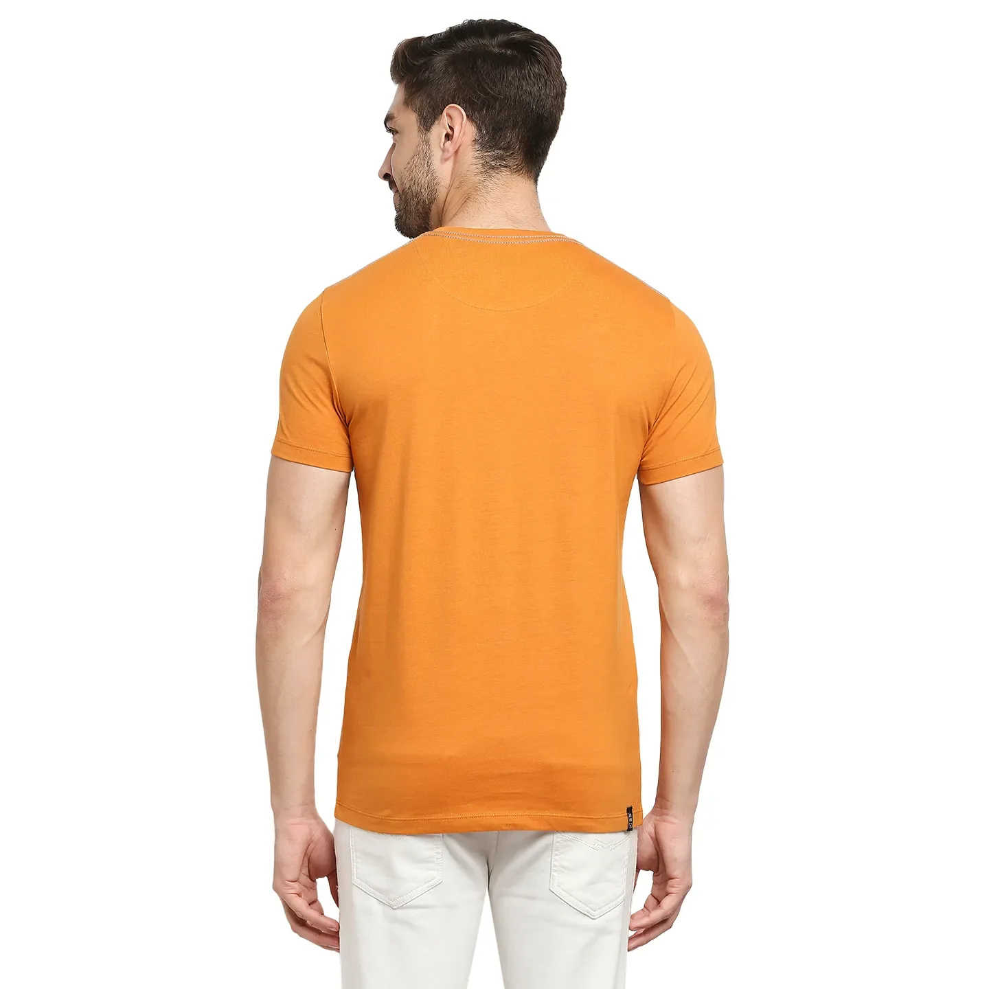 Yellow Regular Fit Men's Short Sleeves T-Shirt by Being Human Clothing - Image 4