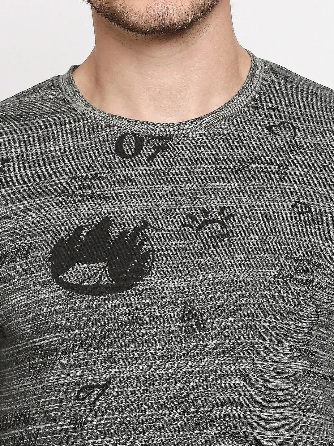 Green Regular Fit Men's Long Sleeves T-Shirt by Being Human Clothing - Image 4