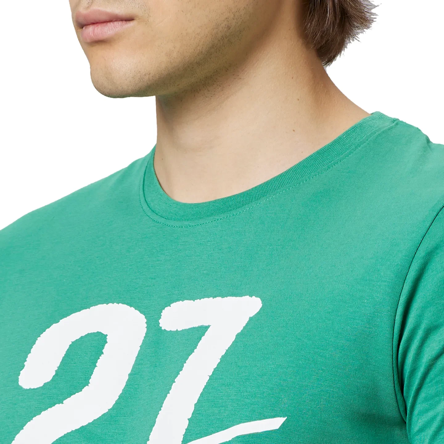 Green Regular Fit Men's Short Sleeves T-Shirt by Being Human Clothing - Image 4