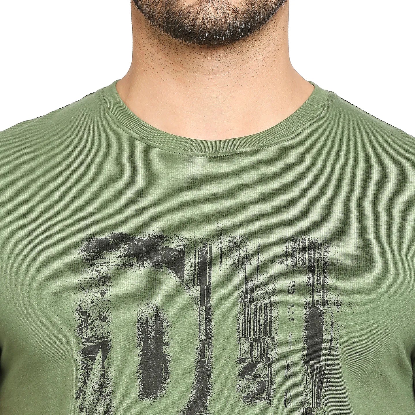 Green Regular Fit Men's Short Sleeves T-Shirt by Being Human Clothing - Image 14