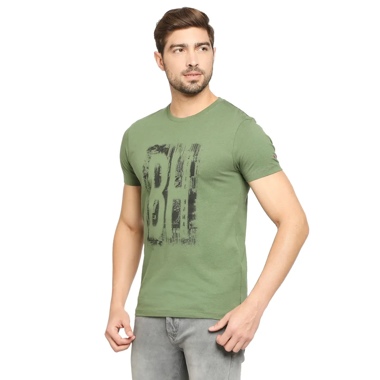 Green Regular Fit Men's Short Sleeves T-Shirt by Being Human Clothing - Image 8