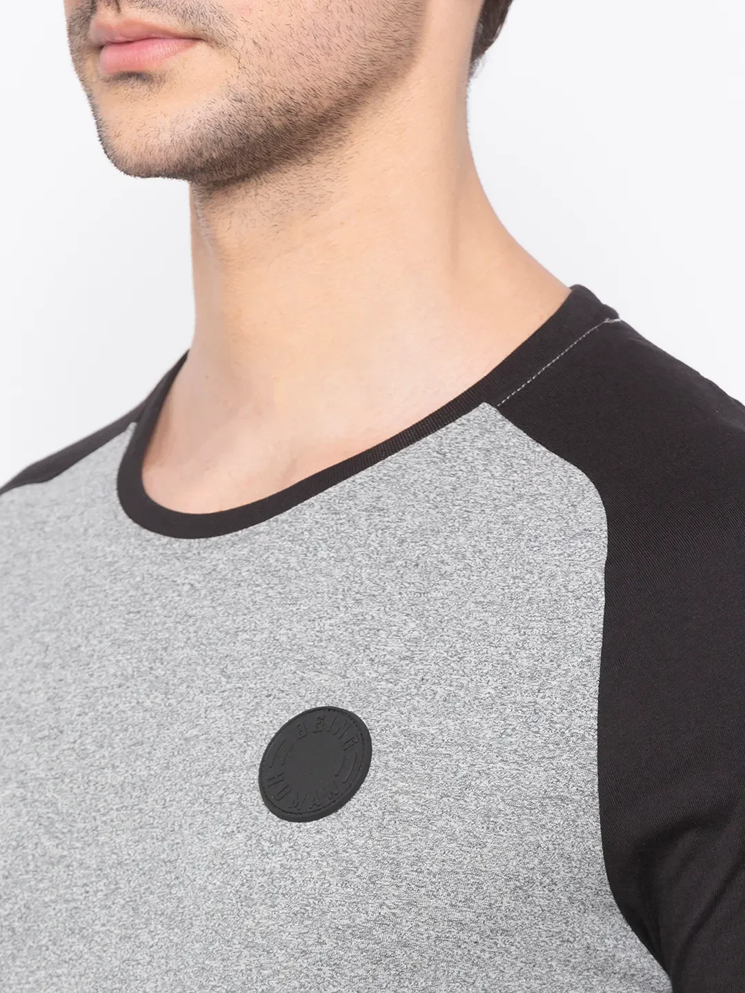 Grey Regular Fit Men's Long Sleeves T-Shirt by Being Human Clothing - Image 4