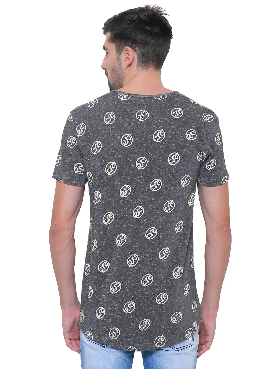 Grey Regular Fit Men's Short Sleeves T-Shirt by Being Human Clothing - Image 4
