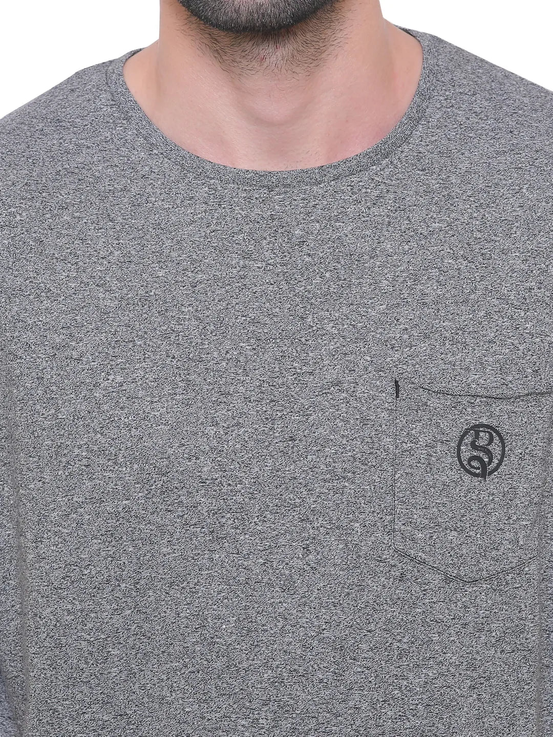 Grey Regular Fit Round Neck Men's T-Shirt by Being Human Clothing - Image 2
