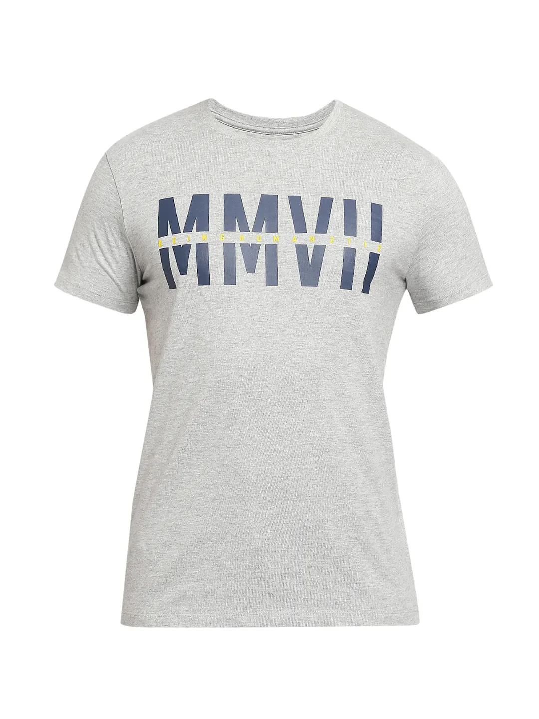 Grey Regular Fit Men's Short Sleeves T-Shirt by Being Human Clothing - Image 7
