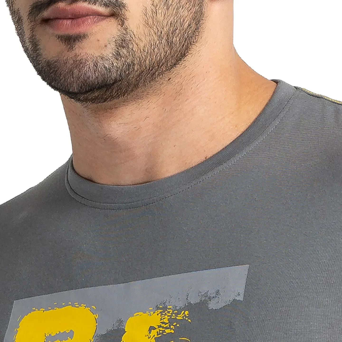 Grey Regular Fit Men's Short Sleeves T-Shirt by Being Human Clothing - Image 5