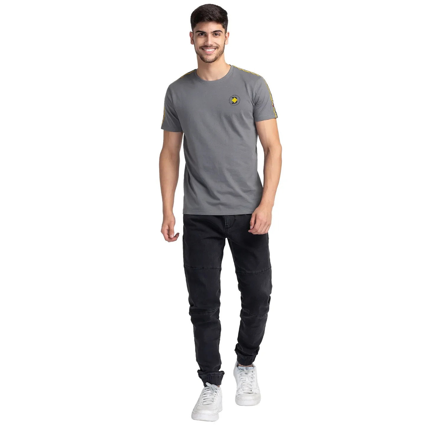 Grey Regular Fit Men's Short Sleeves T-Shirt by Being Human Clothing - Image 2