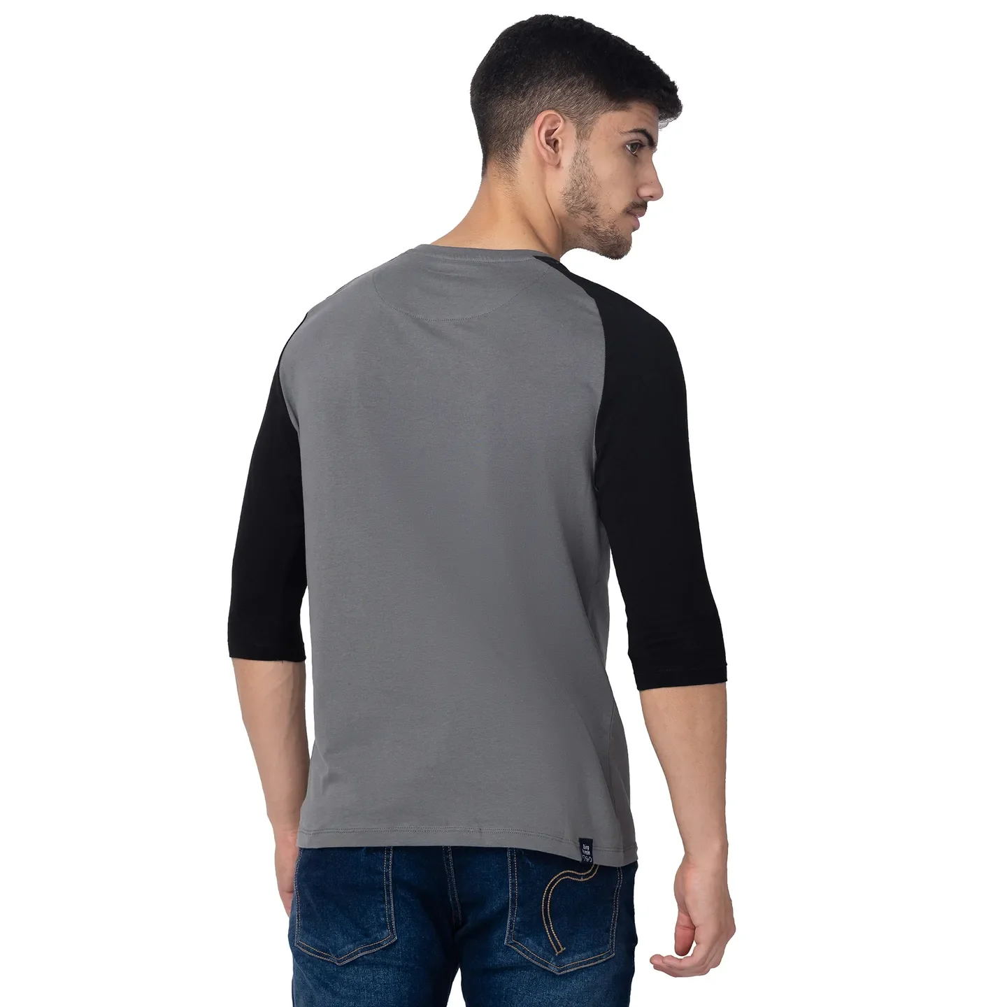 Grey Regular Fit Men's Short Sleeves T-Shirt by Being Human Clothing - Image 3