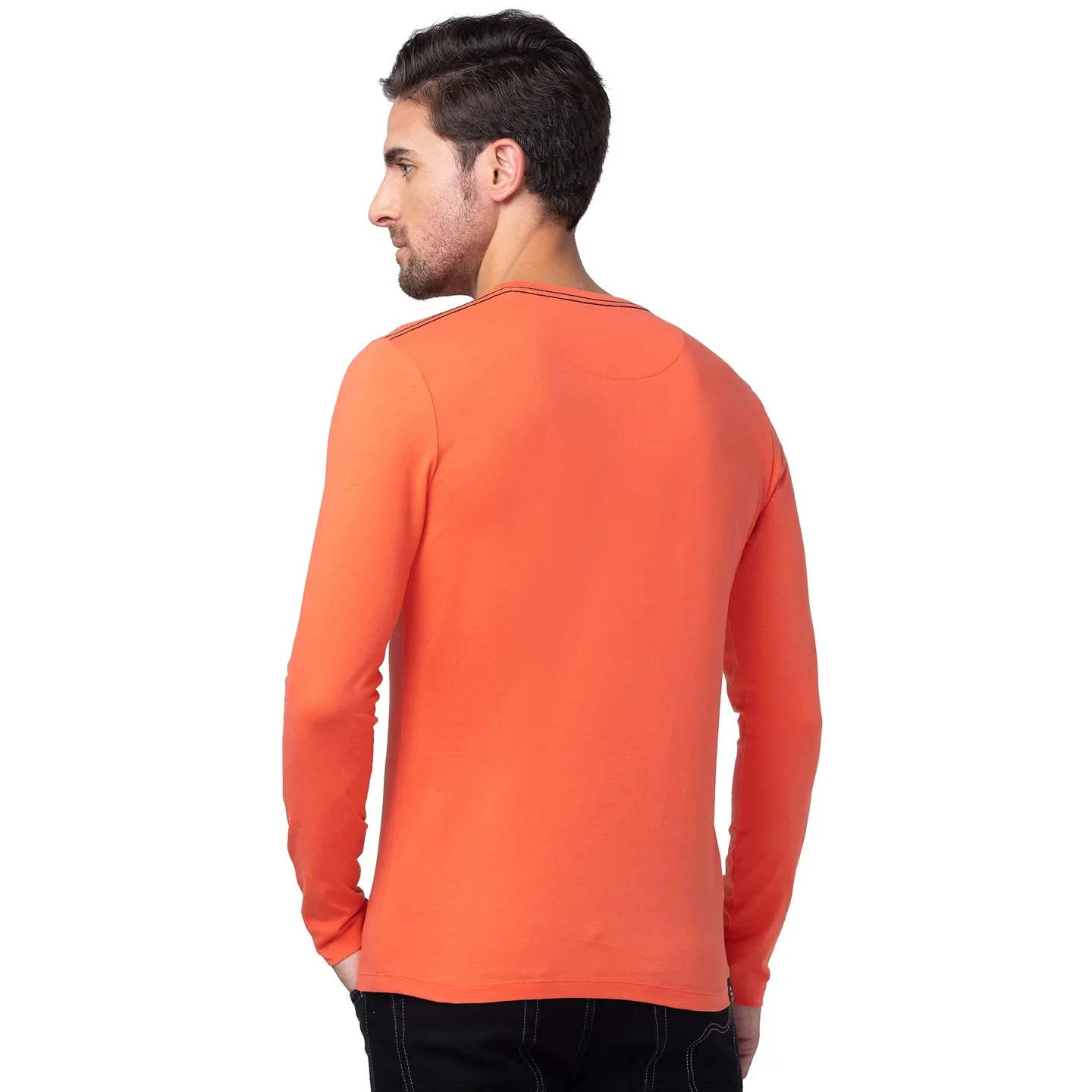 Pink Regular Fit Men's Long Sleeves T-Shirt by Being Human Clothing - Image 3