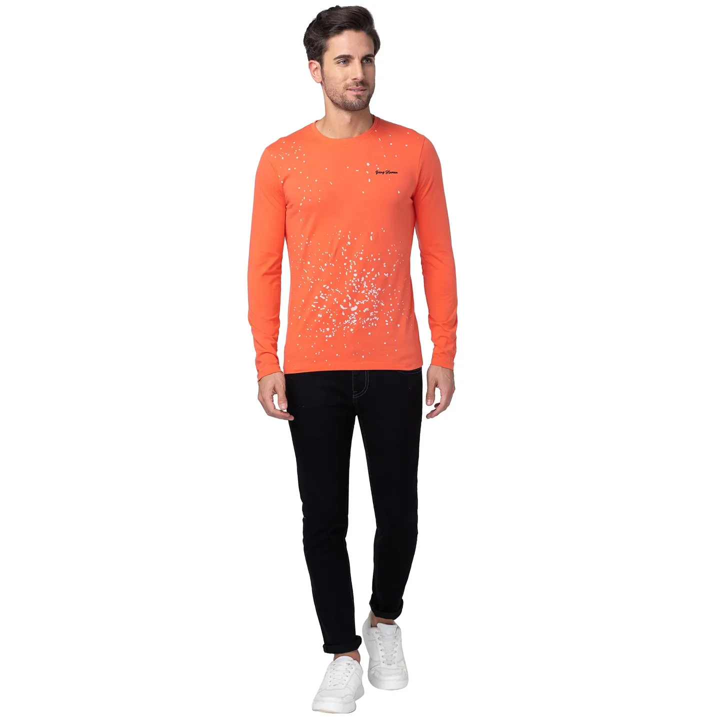 Pink Regular Fit Men's Long Sleeves T-Shirt by Being Human Clothing - Image 5