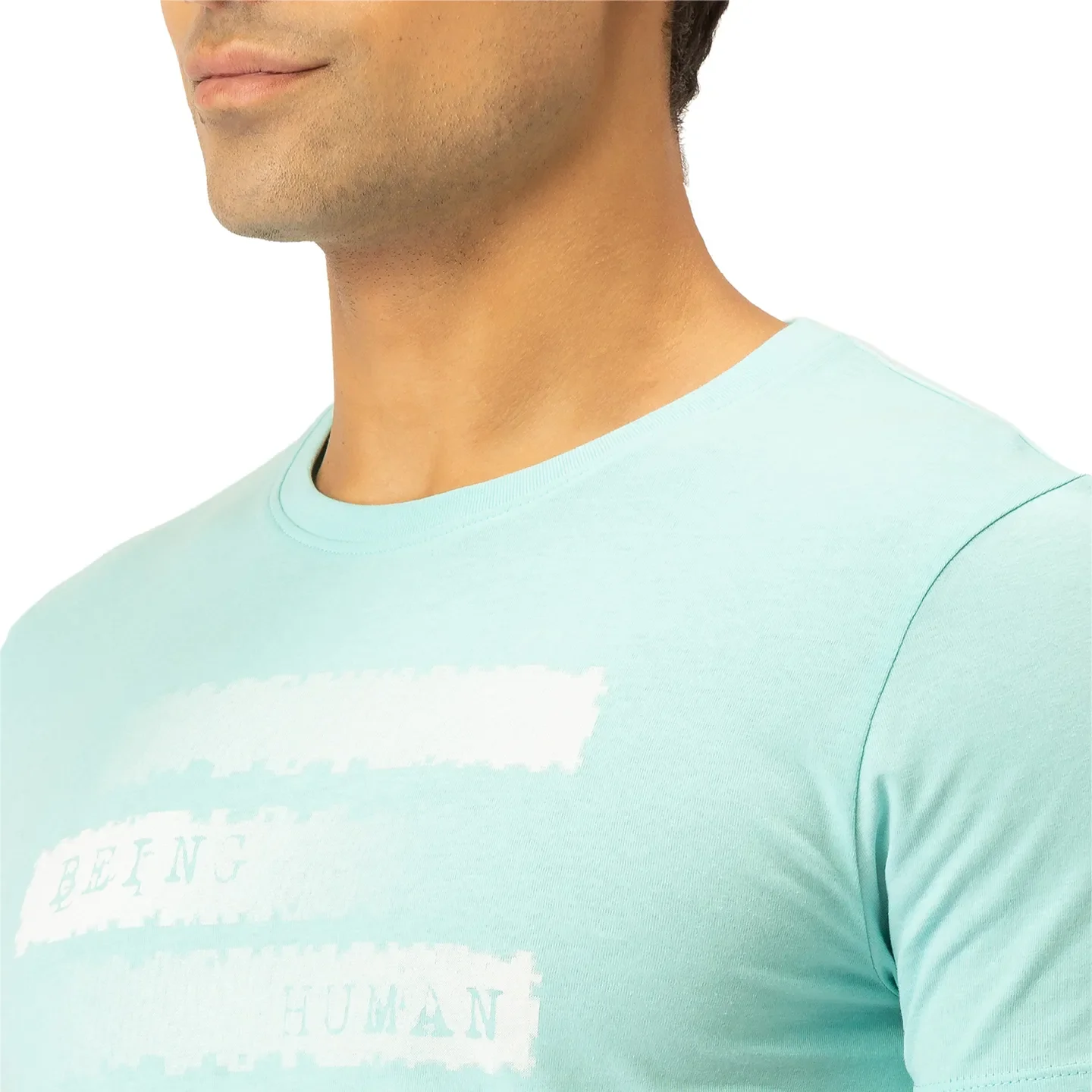 Blue Regular Fit Men's Short Sleeves T-Shirt by Being Human Clothing - Image 5