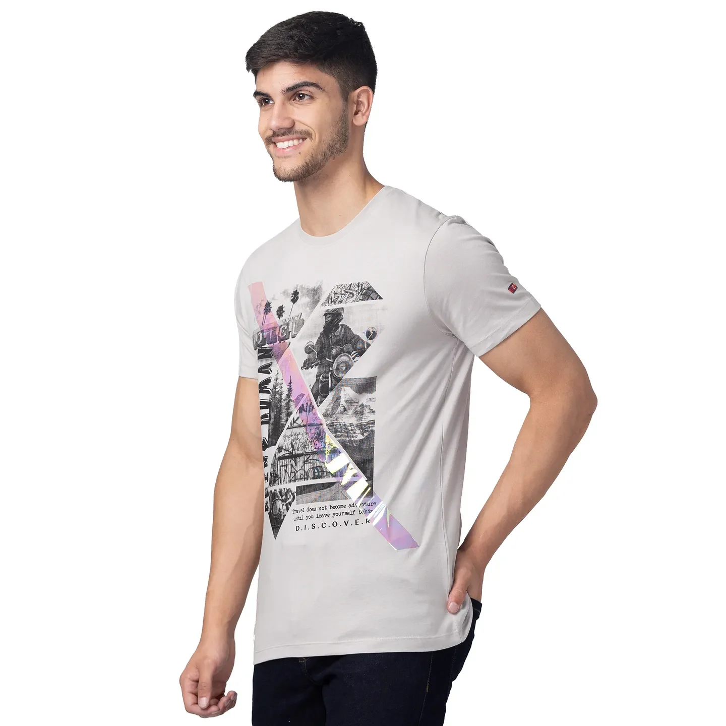 Brown Regular Fit Men's Short Sleeves T-Shirt by Being Human Clothing - Image 2