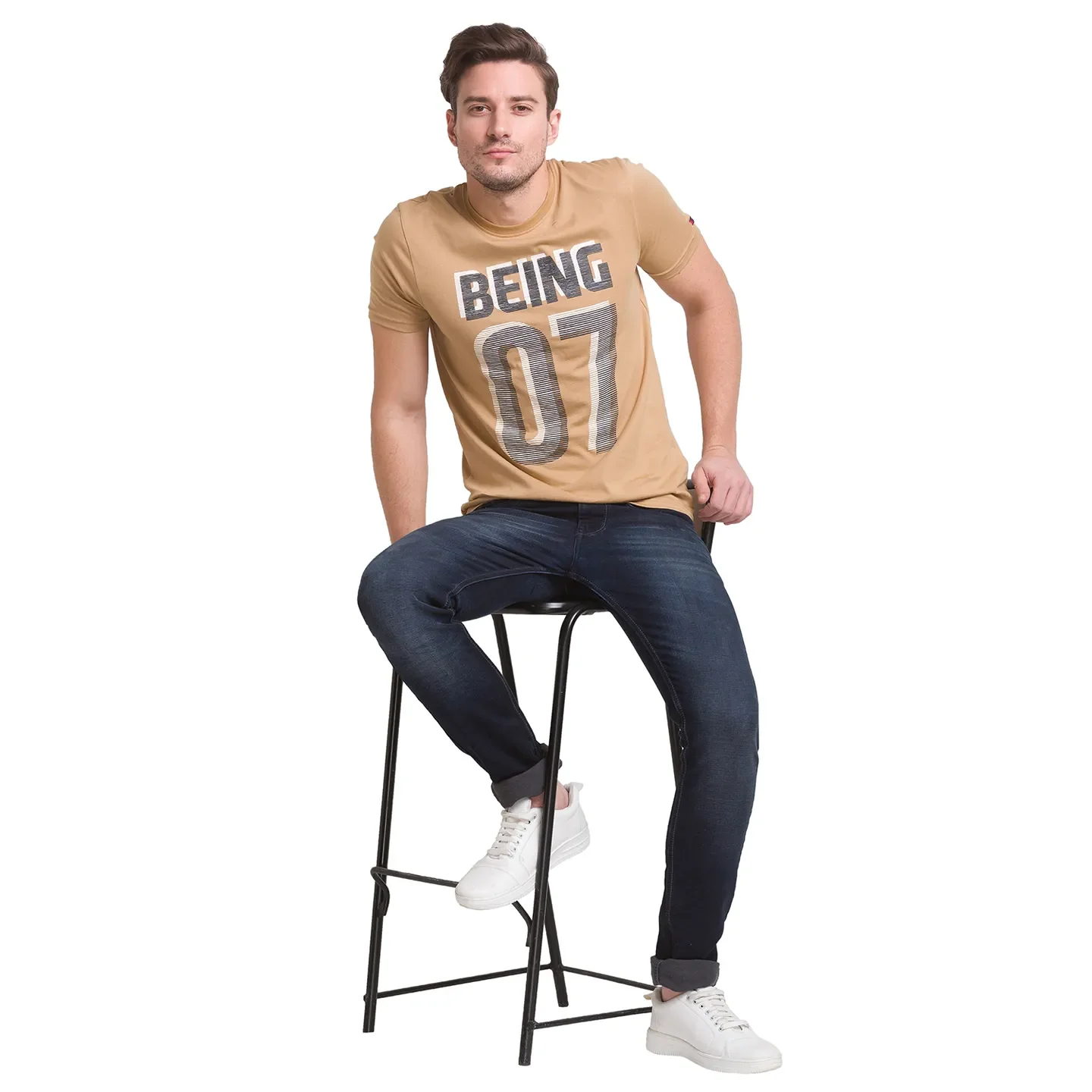 Iced Coffee Regular Fit Round Neck Mens' T-Shirt by Being Human Clothing - Image 3