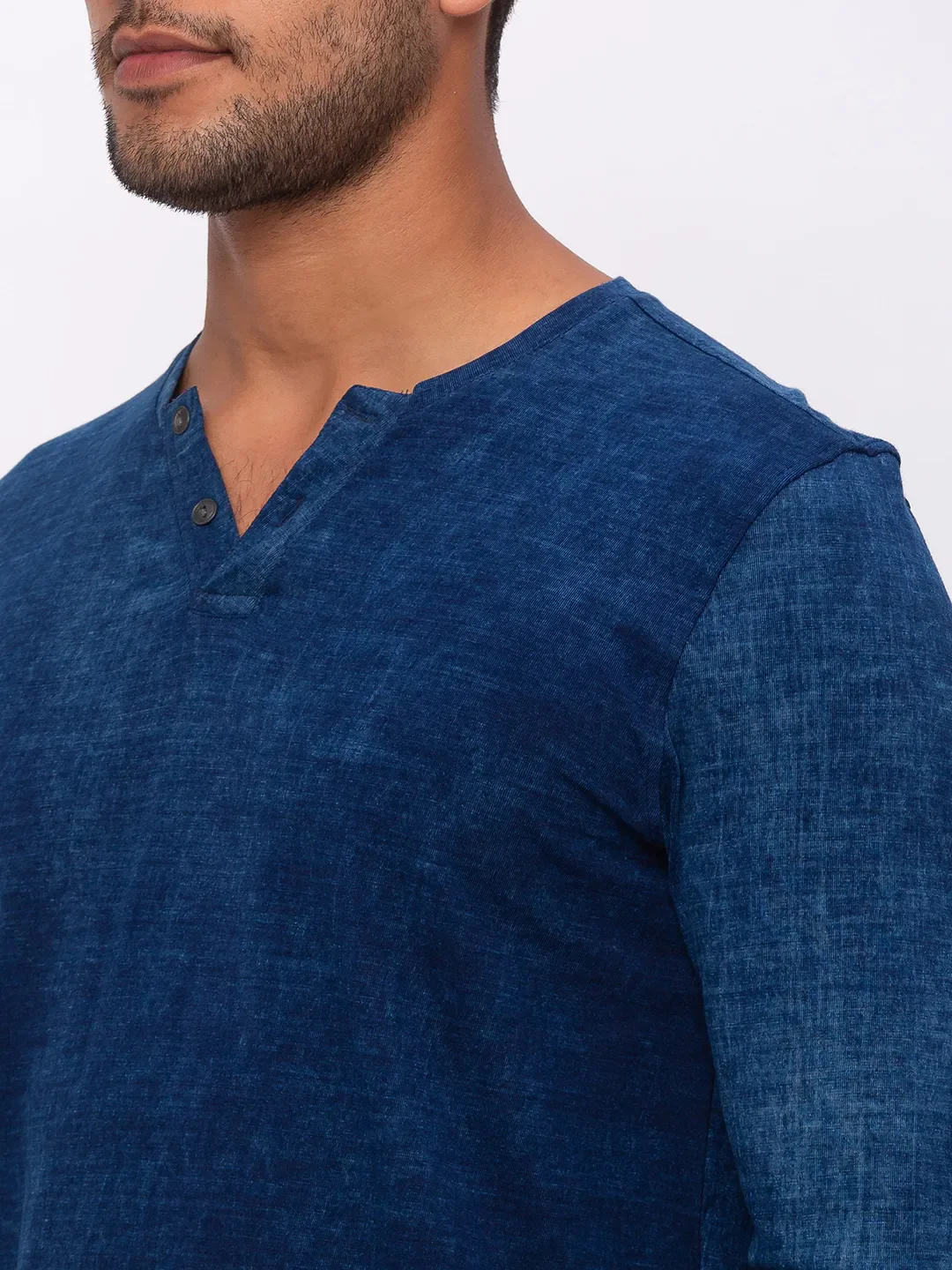 Blue Regular Fit Men's Short Sleeves T-Shirt by Being Human Clothing - Image 4