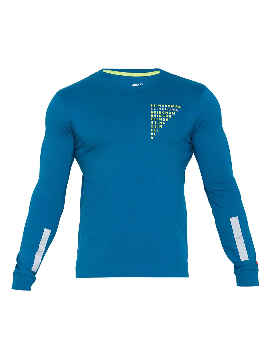 Blue Regular Fit Men's Long Sleeves T-Shirt by Being Human Clothing - Image 7