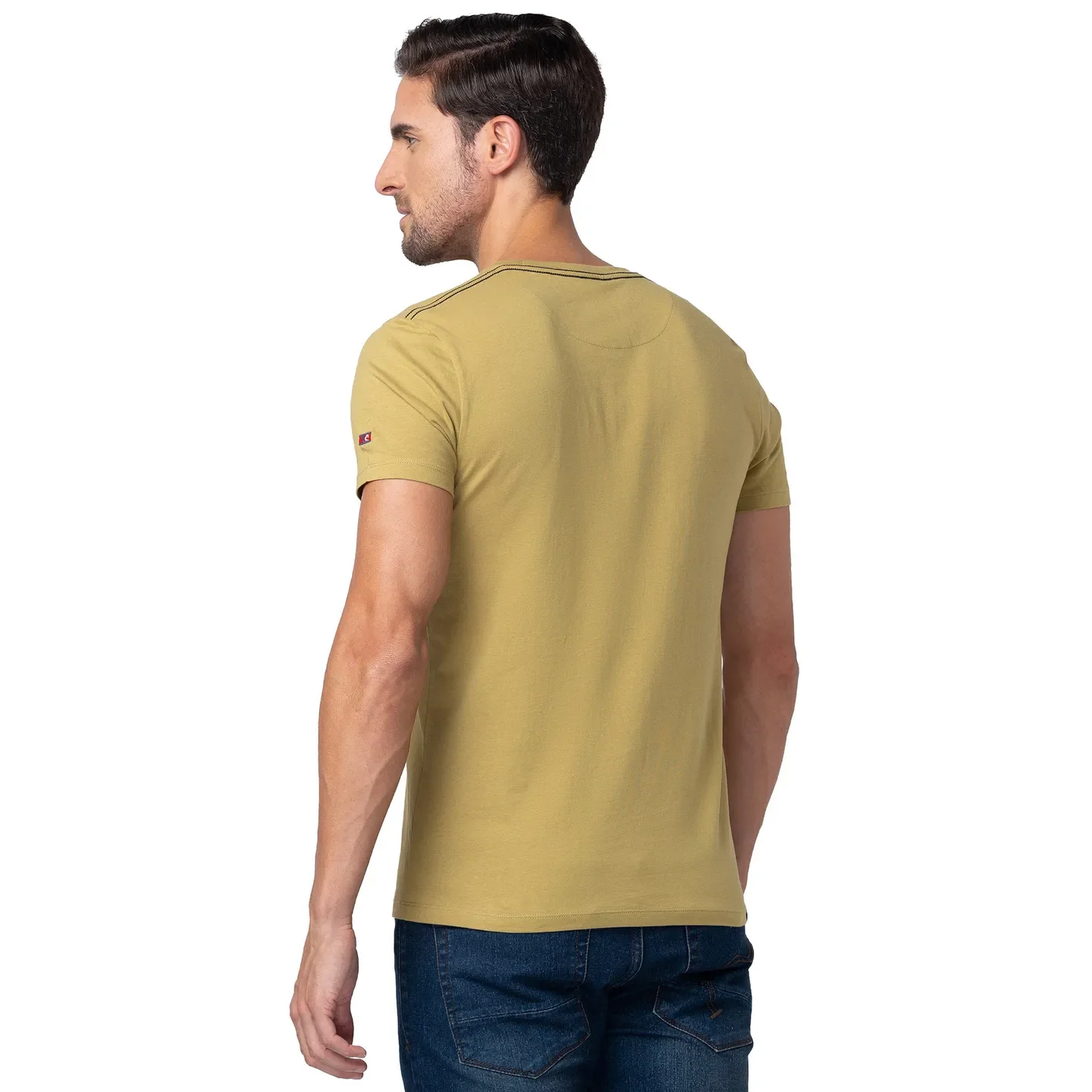 Brown Regular Fit Men's Short Sleeves T-Shirt by Being Human Clothing - Image 3