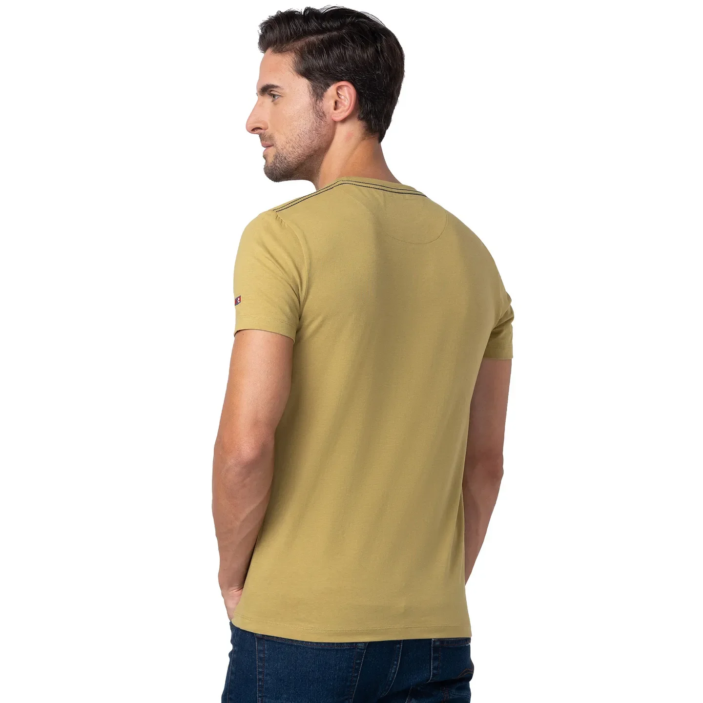 Brown Regular Fit Men's Short Sleeves T-Shirt by Being Human Clothing - Image 3