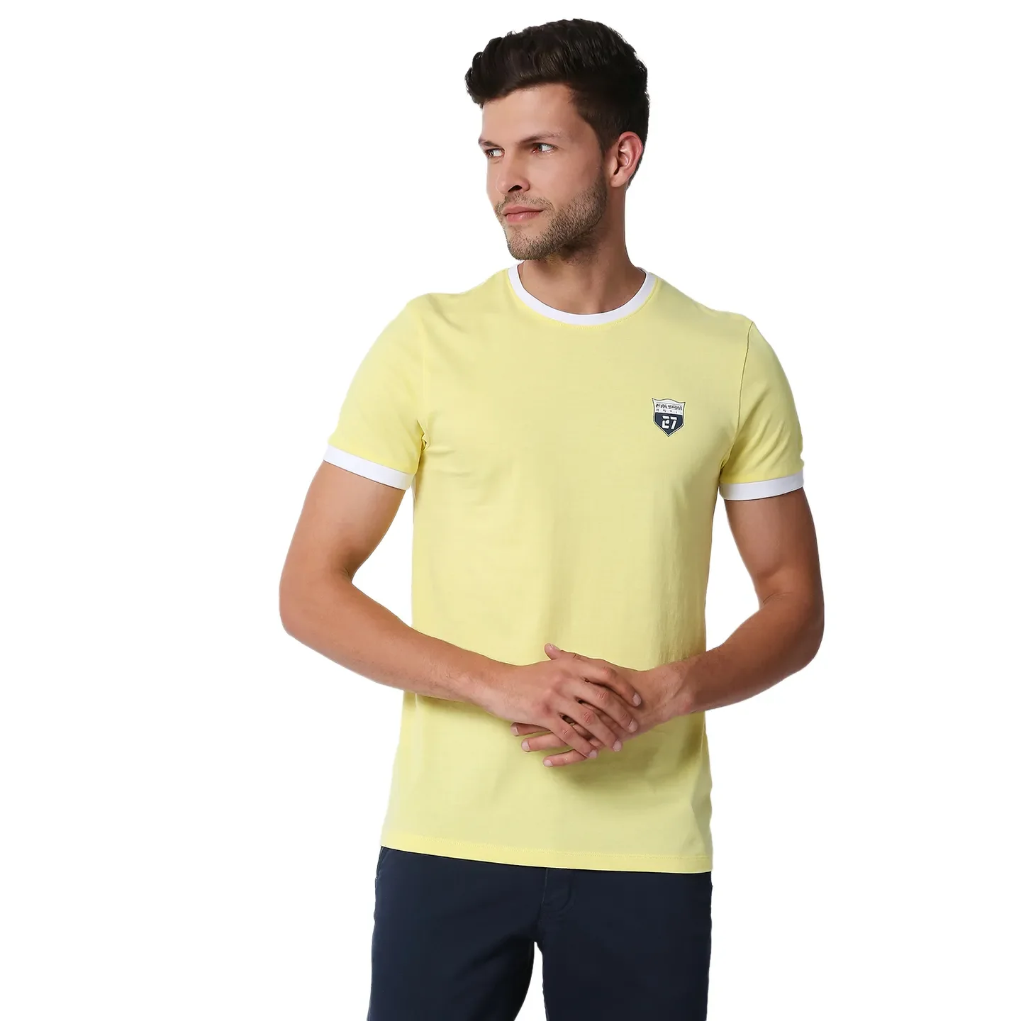 Yellow Regular Fit Men's Short Sleeves T-Shirt by Being Human Clothing