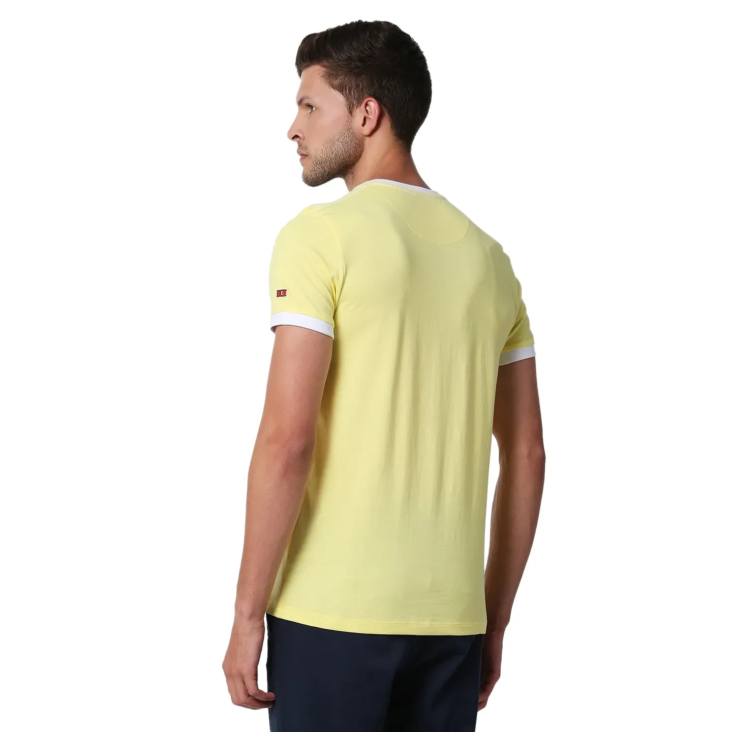 Yellow Regular Fit Men's Short Sleeves T-Shirt by Being Human Clothing - Image 3