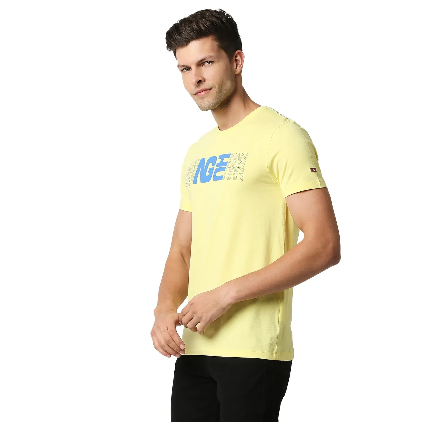 Yellow Regular Fit Men's Short Sleeves T-Shirt by Being Human Clothing - Image 2