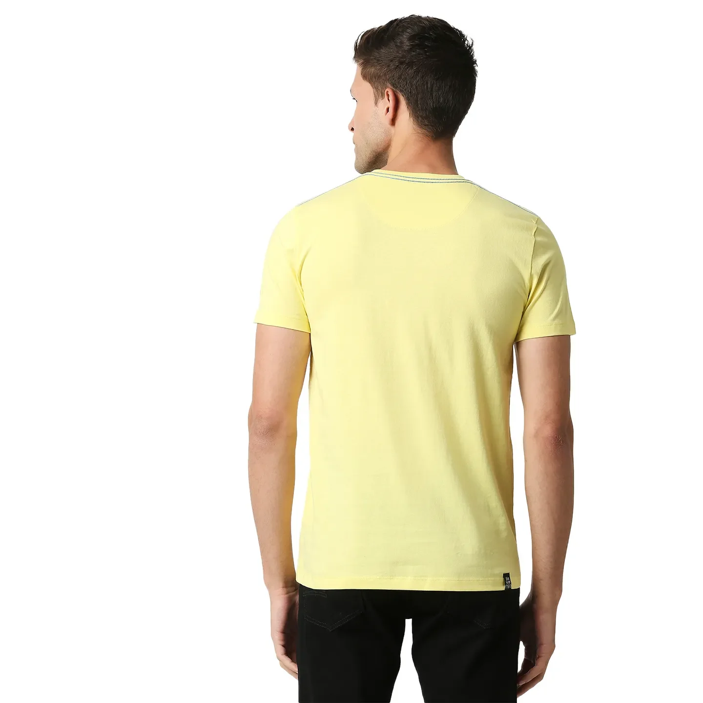 Yellow Regular Fit Men's Short Sleeves T-Shirt by Being Human Clothing - Image 4