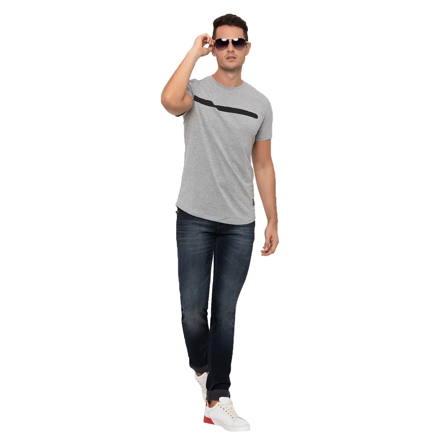 Grey Regular Fit Men's Short Sleeves T-Shirt by Being Human Clothing - Image 5
