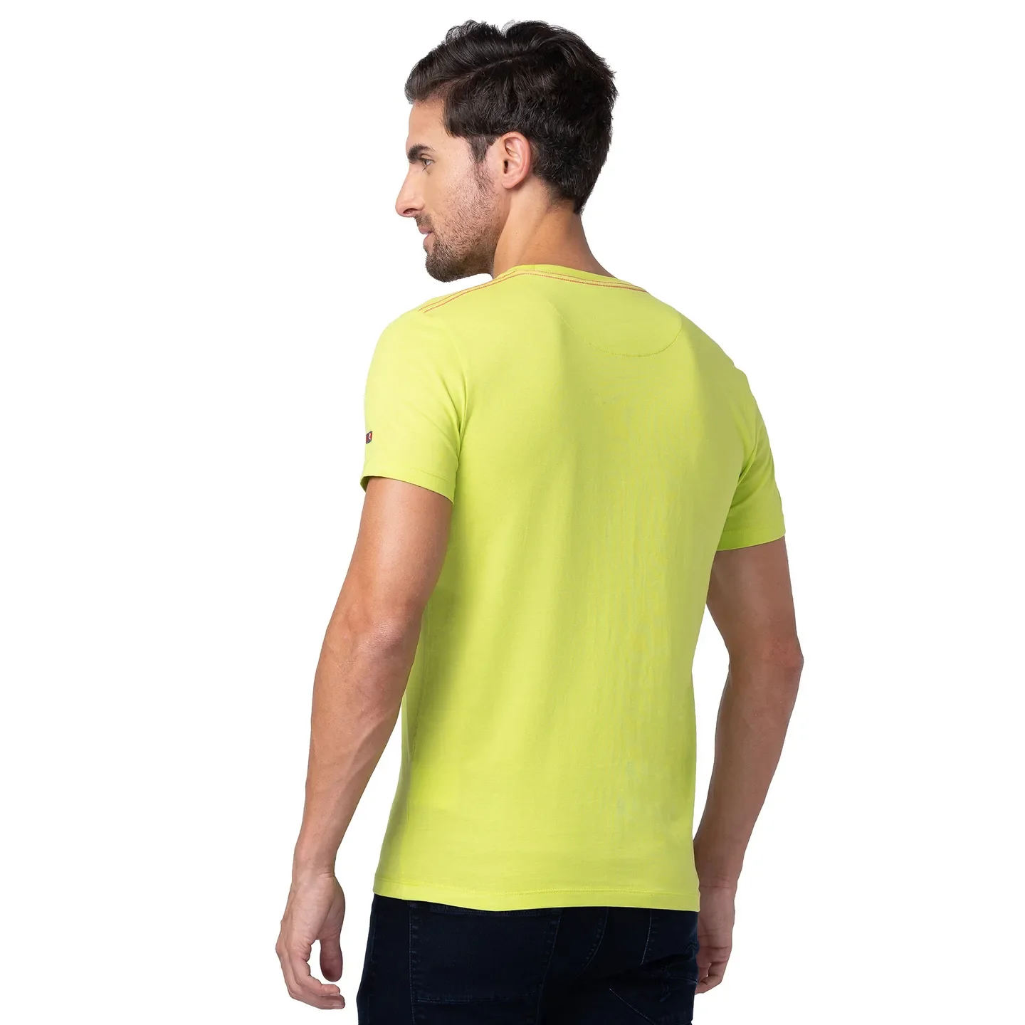 Green Regular Fit Men's Short Sleeves T-Shirt by Being Human Clothing - Image 3