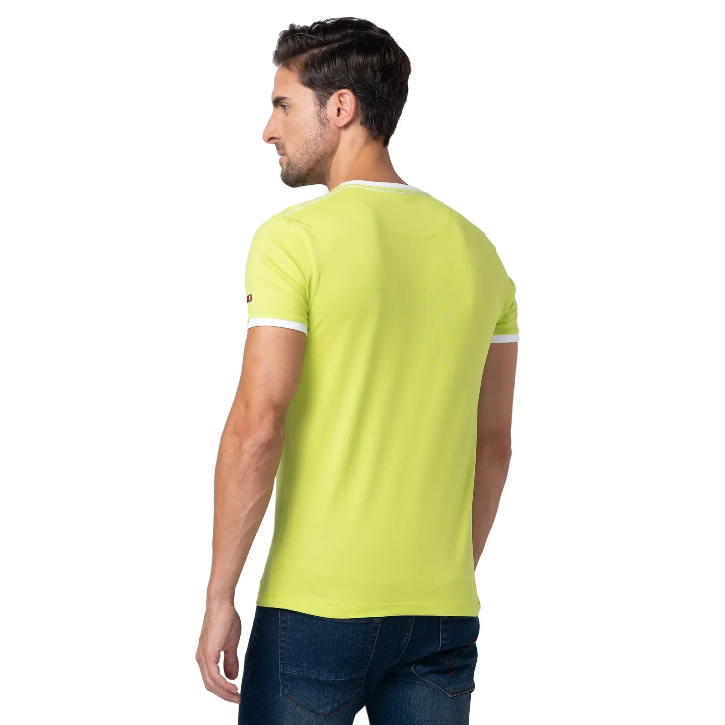Green Regular Fit Men's Short Sleeves T-Shirt by Being Human Clothing - Image 3