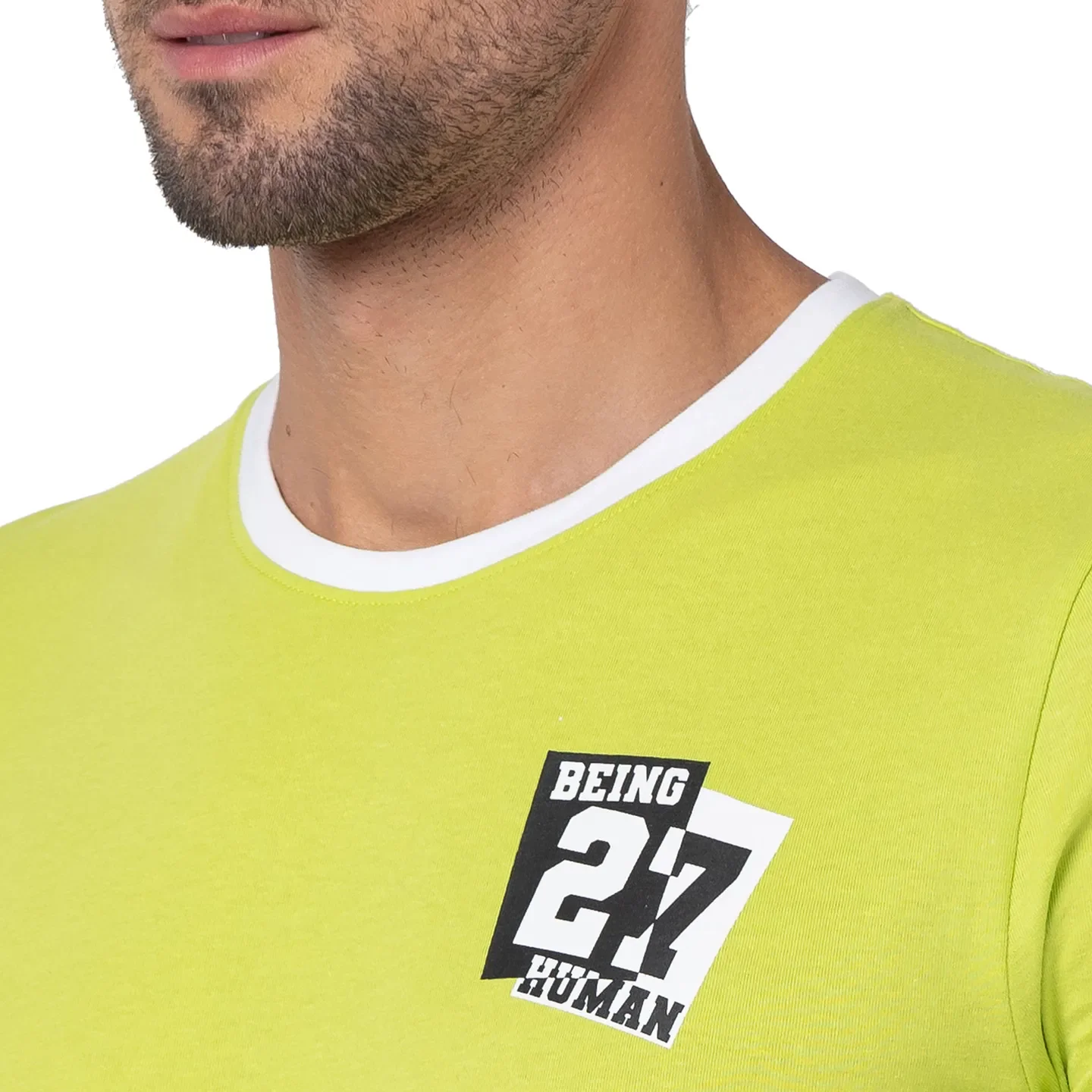 Green Regular Fit Men's Short Sleeves T-Shirt by Being Human Clothing - Image 5