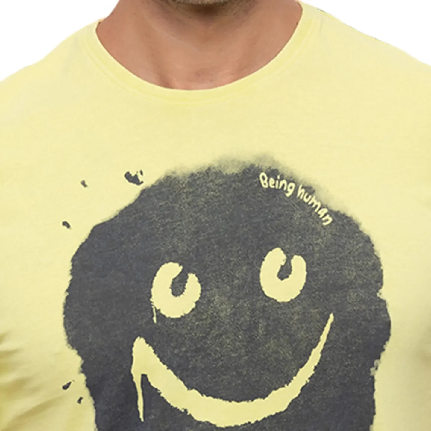 Yellow Regular Fit Men's T-Shirt by Being Human Clothing - Image 5