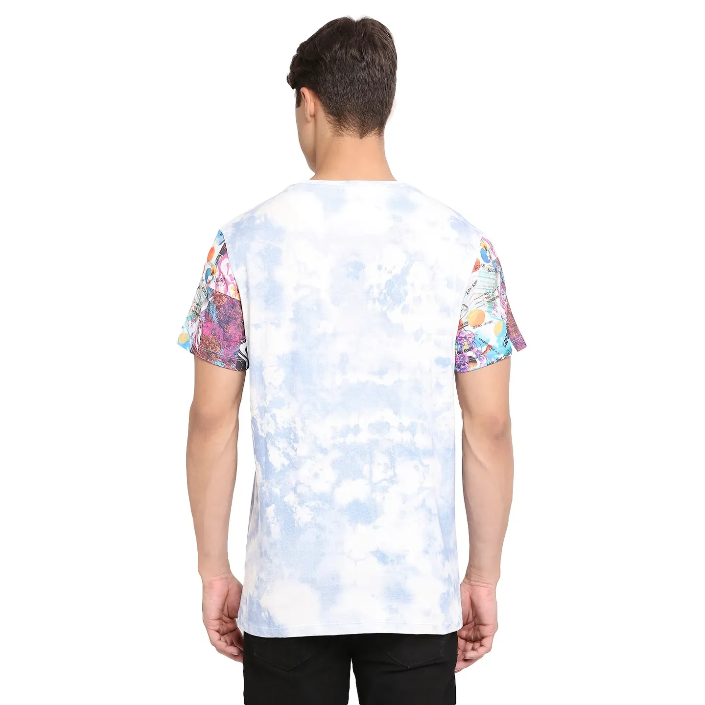 Blue Regular Fit Men's Short Sleeves T-Shirt by Being Human Clothing - Image 4