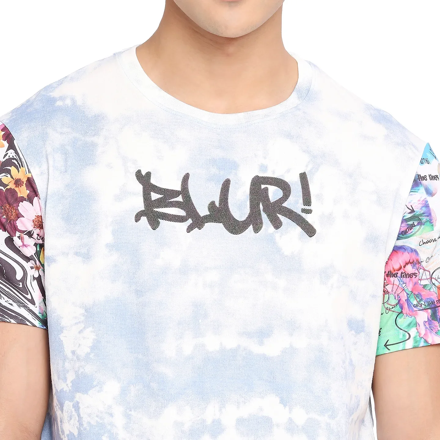 Blue Regular Fit Men's Short Sleeves T-Shirt by Being Human Clothing - Image 5