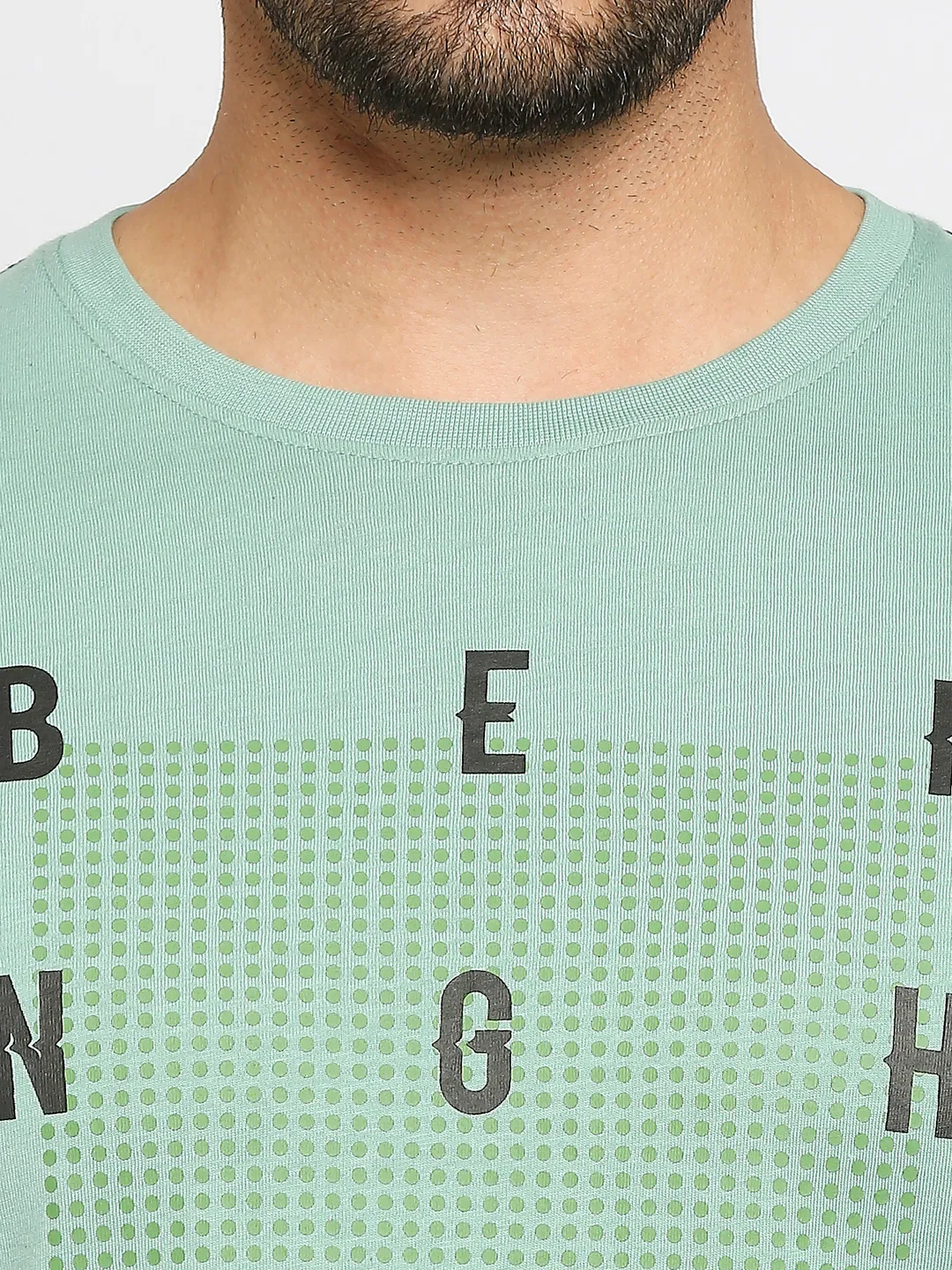 Green Regular Fit Men's Short Sleeves T-Shirt by Being Human Clothing - Image 5