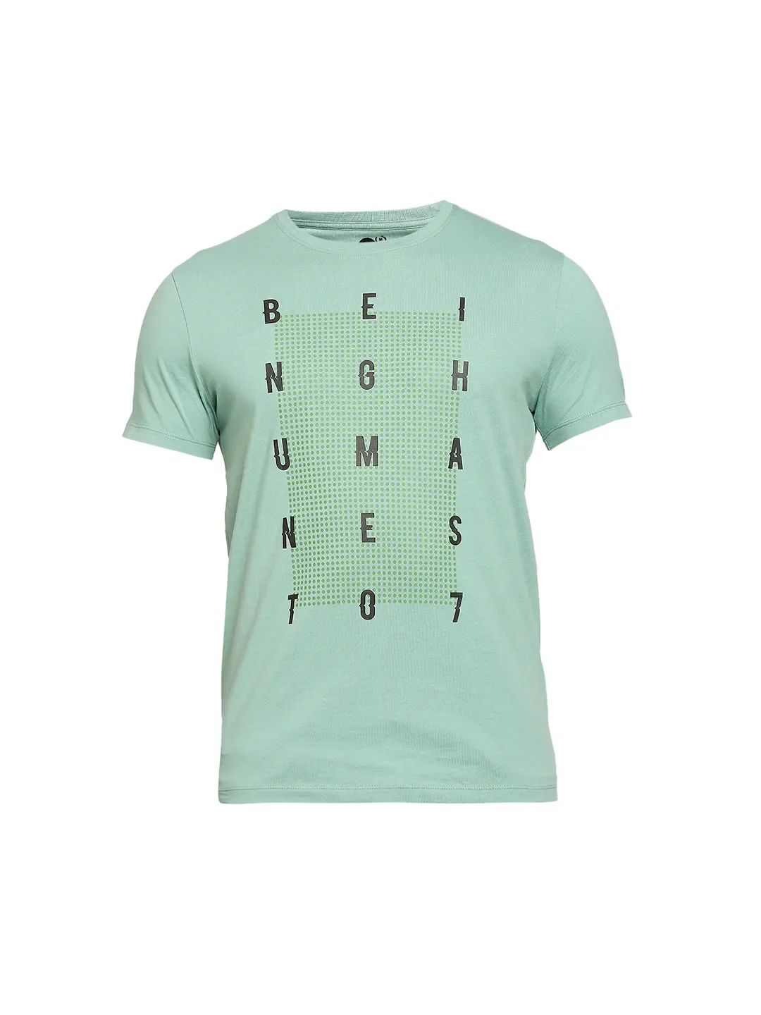 Green Regular Fit Men's Short Sleeves T-Shirt by Being Human Clothing - Image 7