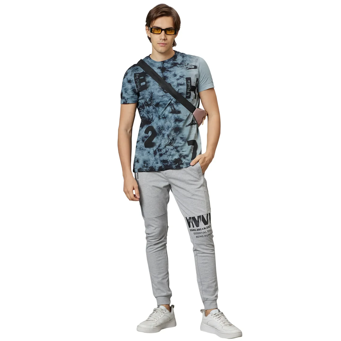 Grey Regular Fit Men's Short Sleeves T-Shirt by Being Human Clothing - Image 5