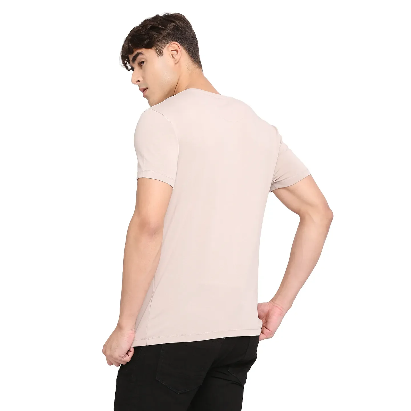 Grey Regular Fit Men's Short Sleeves T-Shirt by Being Human Clothing - Image 4