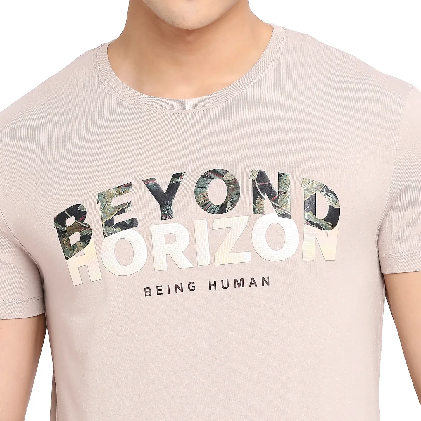 Grey Regular Fit Men's Short Sleeves T-Shirt by Being Human Clothing - Image 5