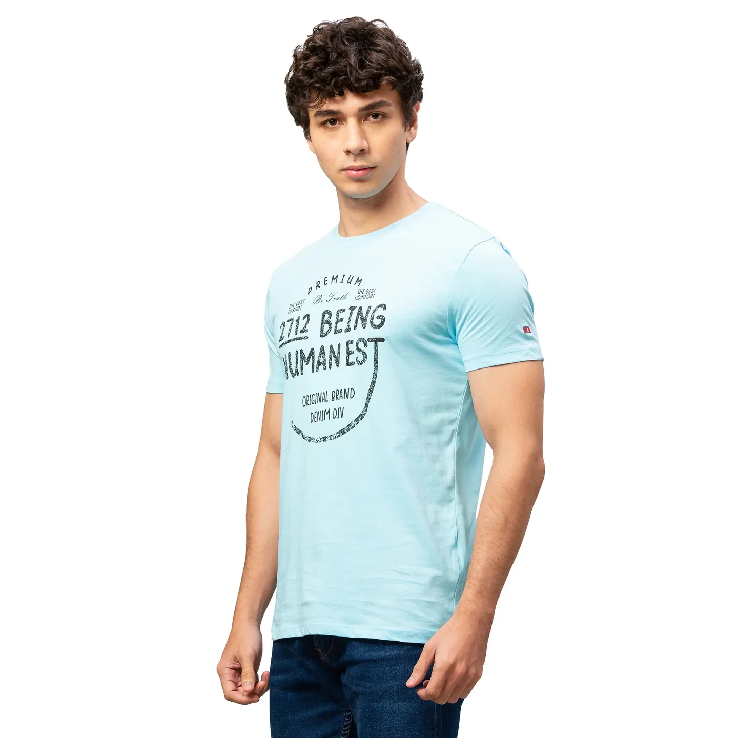 Grey Regular Fit Men's Short Sleeves T-Shirt by Being Human Clothing - Image 4