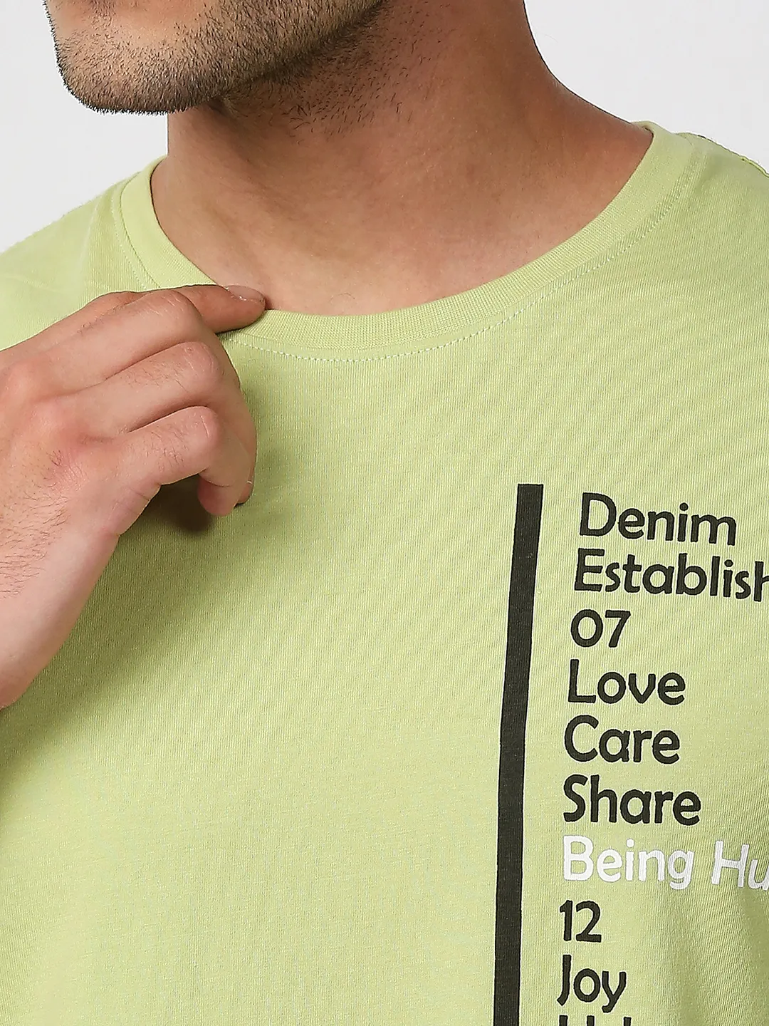 Green Regular Fit Men's Short Sleeves T-Shirt by Being Human Clothing - Image 5