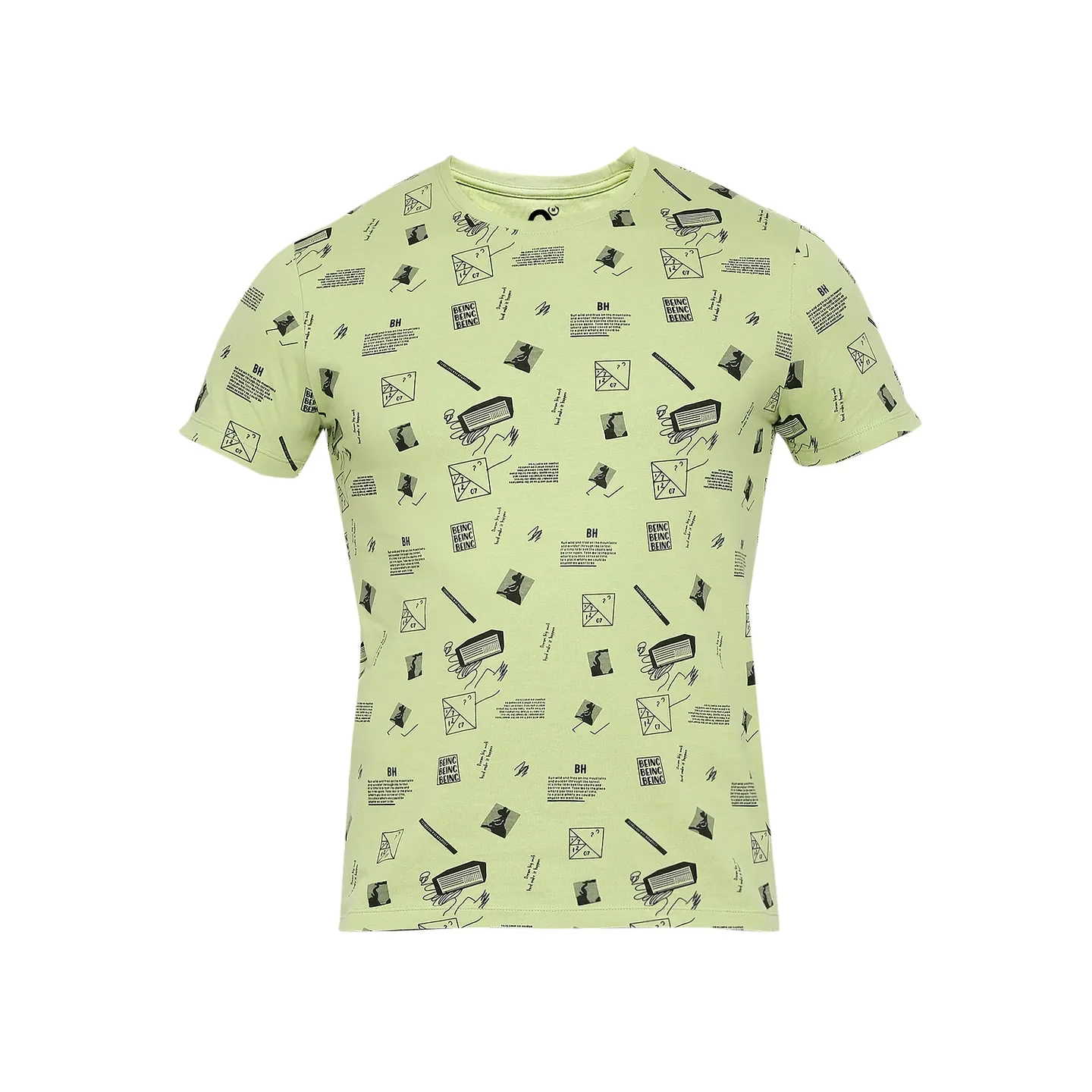 Green Regular Fit Men's Short Sleeves T-Shirt by Being Human Clothing - Image 7