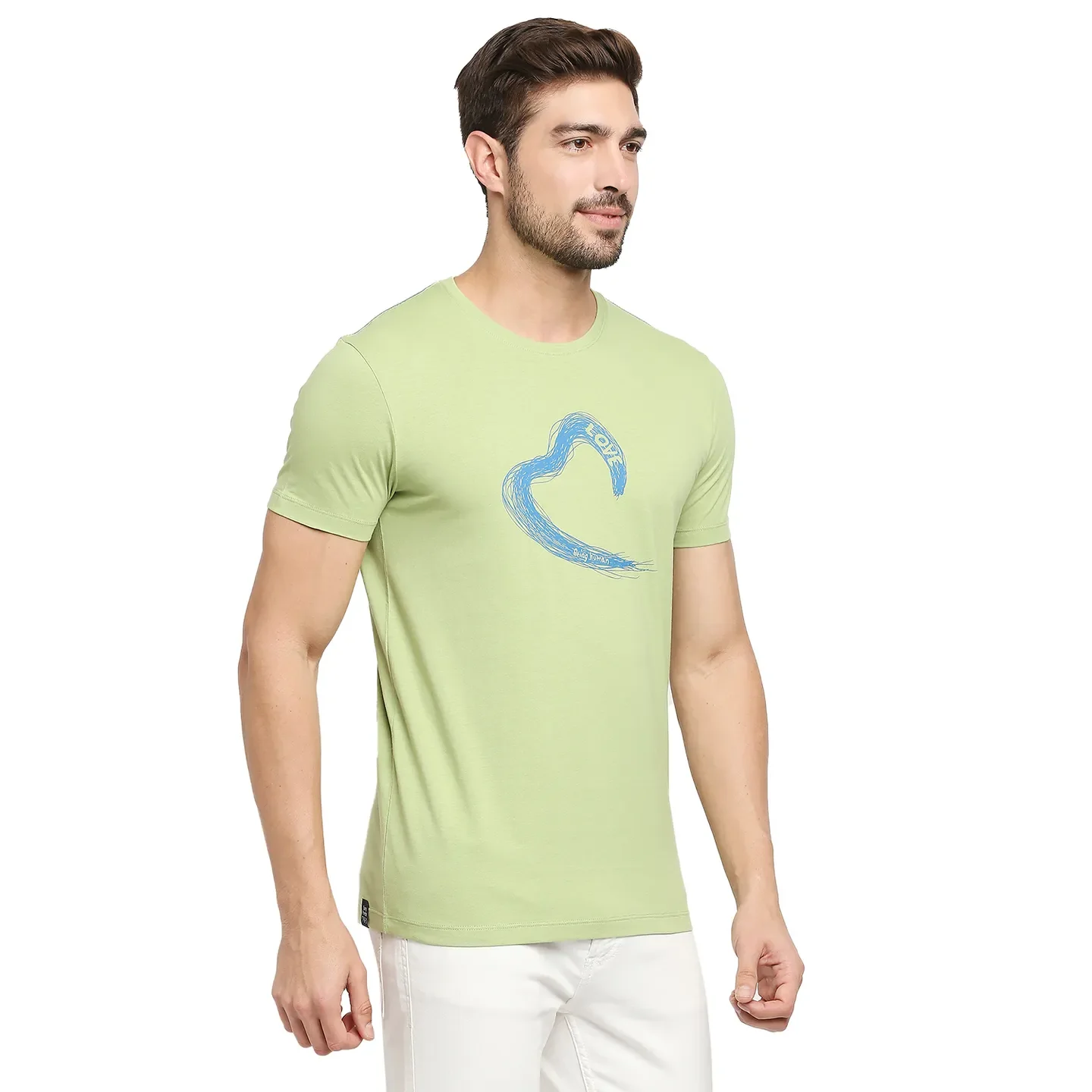 Green Regular Fit Men's Short Sleeves T-Shirt by Being Human Clothing - Image 3