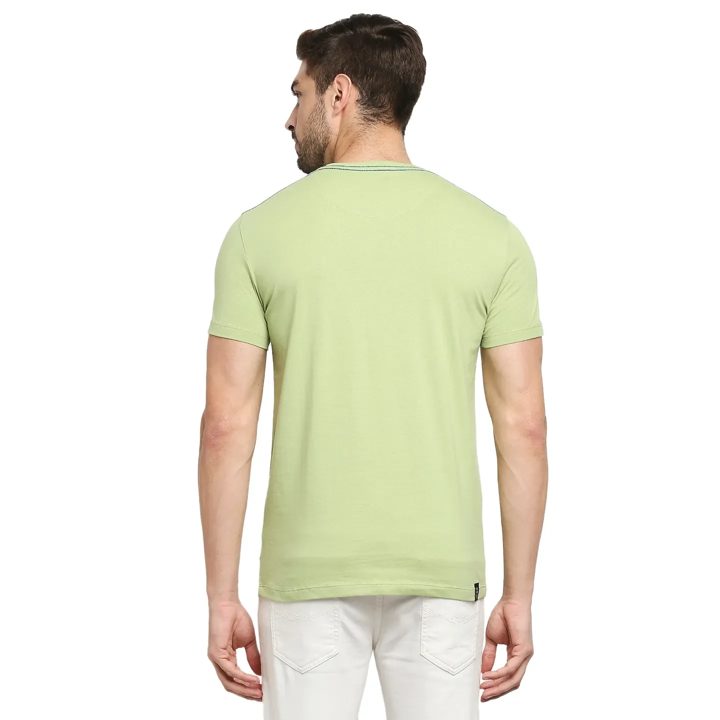Green Regular Fit Men's Short Sleeves T-Shirt by Being Human Clothing - Image 4